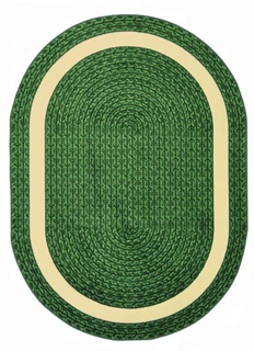 Sharing Circle Rug, 7'8" x 10'9" Oval, Green