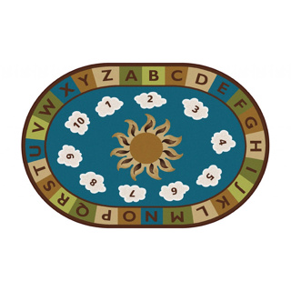 Sunny Day Learn and Play Rug, 8' x 12', Oval