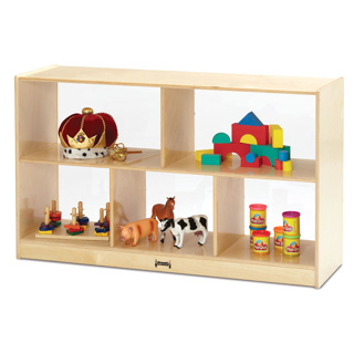 5-Compartment Mobile Storage, Acrylic Back, 29-1/2" High