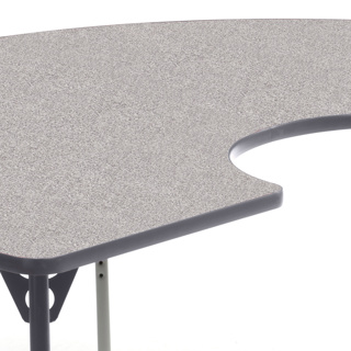 Aktivity Adjustable Table, 36" x 60", Kidney, Grey with Grey, 17"-25" High