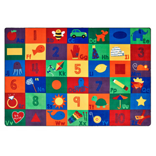 Sequential Seating Literacy Rug, 6' x 9', Rectangle
