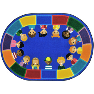 All of Us Together Rug, 7'8" x 10'9", Oval, Primary