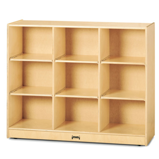 9-Compartment Mobile Storage, Without Tubs, 35-1/2" High