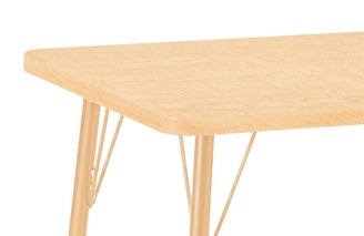*Berries Adjustable Table, 24" x 48", Rectangle, Maple with Maple, 11"-15" High
