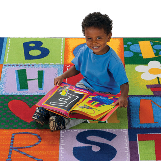 KIDSoft Toddler Alphabet Blocks, 8' x 12', Rectangle, Primary