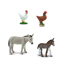 Realistic Animals Farm Figurines, Set of 10