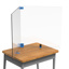 Table Divider Kit, L-Shaped, Dry Erase, Clear 