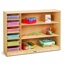 Mobile Adjustable Straight Shelf with Trays, Birch, 35-1/2" High