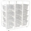 Storage Rack with 12 Clear Cubby Bins