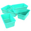 Cubby Bins, Small, Teal, Set of 5
