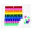 Transparent Fraction Strips with Tray, 51 Pieces