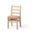 *Hardwood Ladderback Chairs, 14" Seat Height, Set of 2