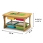 Bamboo Sensory and Construction Bricks Table with Assorted Tub Combo