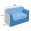 Preschool Soft Couch, 10", Ivory/Blue