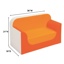 Preschool Soft Couch, 10", Ivory/Orange