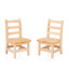 Ladderback Chairs, 10" Seat Height, Set of 2