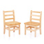 Ladderback Chairs, 12" Seat Height, Set of 2