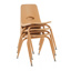 Classroom Stacking Chair, 15-1/2" Seat Height, Natural