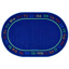 Chalk and Play Literacy Rug, 8' x 12', Oval, Blue