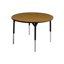Aktivity Adjustable Table, 36", Round, Golden Oak with Black, 17"-25" High