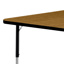 Aktivity Adjustable Table, 30" x 60", Trapezoid, Golden Oak with Black, 22”-30” High