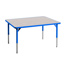 Aktivity Adjustable Table, 30" x 48", Rectangle, Grey with Blue, 17"-25" High