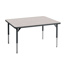 Aktivity Adjustable Table, 30" x 48", Rectangle, Grey with Grey, 17"-25" High