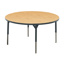 Aktivity Adjustable Table, 48", Round, Maple with Charcoal, 17"-25" High