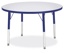 Berries Adjustable Table, 36", Round, Grey with Blue, 15"-24" High