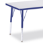 Berries Adjustable Table, 24" x 48", Rectangle, Grey with Blue, 15"-24" High