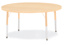 Berries Adjustable Table, 48", Round, Maple with Maple, 15"-24" High