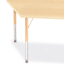 Berries Adjustable Table, 30" x 60", Trapezoid, Maple with Maple, 15"-24" High