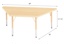 Berries Adjustable Table, 30" x 60", Trapezoid, Maple with Maple, 11"-15" High