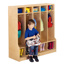 5-Section Coat Locker with Step