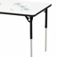 Aktivity Adjustable Marker Board Table, 24" x 48", Rectangle, White with Black, 22”-30” High