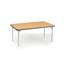 Aktivity Adjustable Table, 24" x 48", Rectangle, Maple with Grey, 17"-25" High